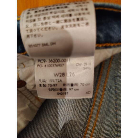 Levi’s 501 Jeans –Classic Straight Leg – Size 28x26 - Picture 5 of 7